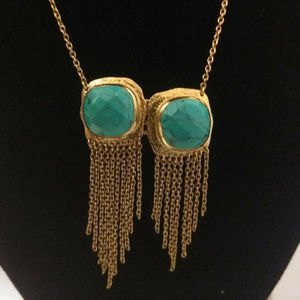 NEW Melinda Maria Turquoise Fringe Necklace
